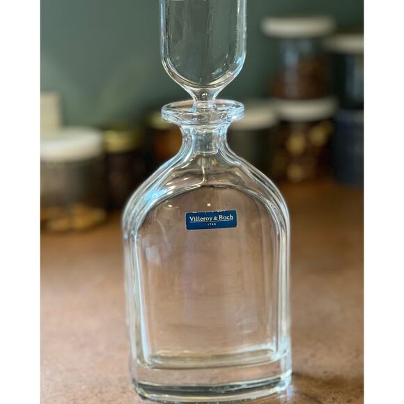 Villeroy & Boch crystal glass liquor whiskey decanter elegant barware RARE - Picture 1 of 10